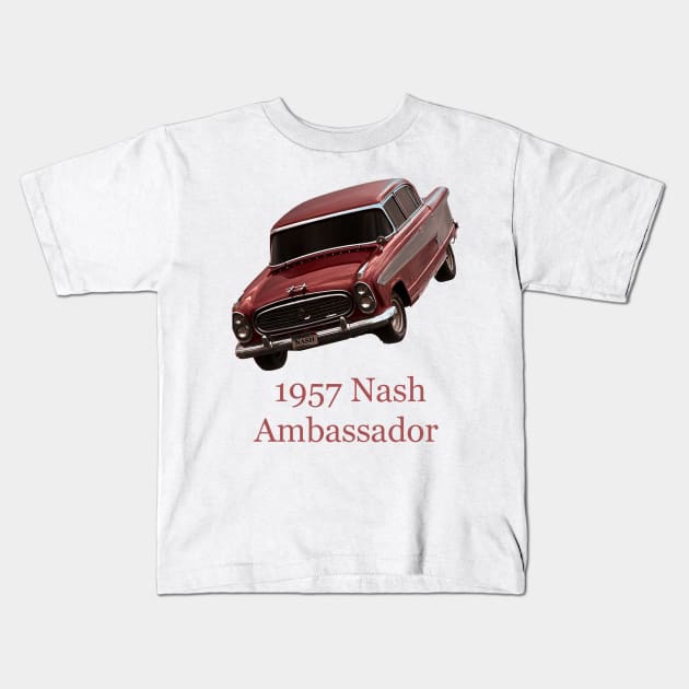 1957 Nash Ambassador Kids T-Shirt by mtbearded1